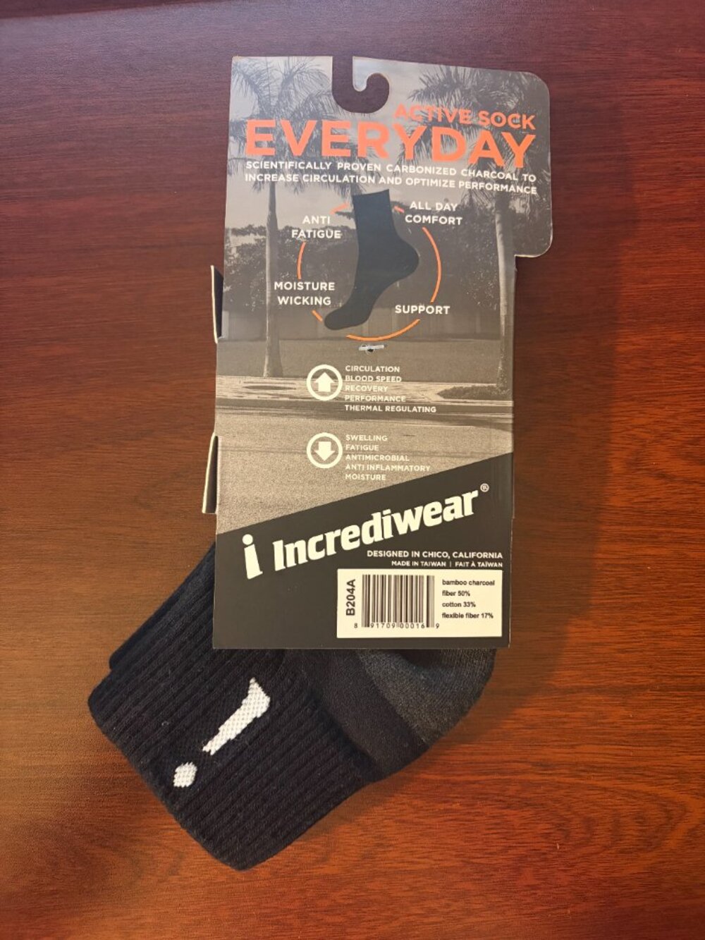 Incrediwear Active Quarter Sock Black - Picture 2 of 3